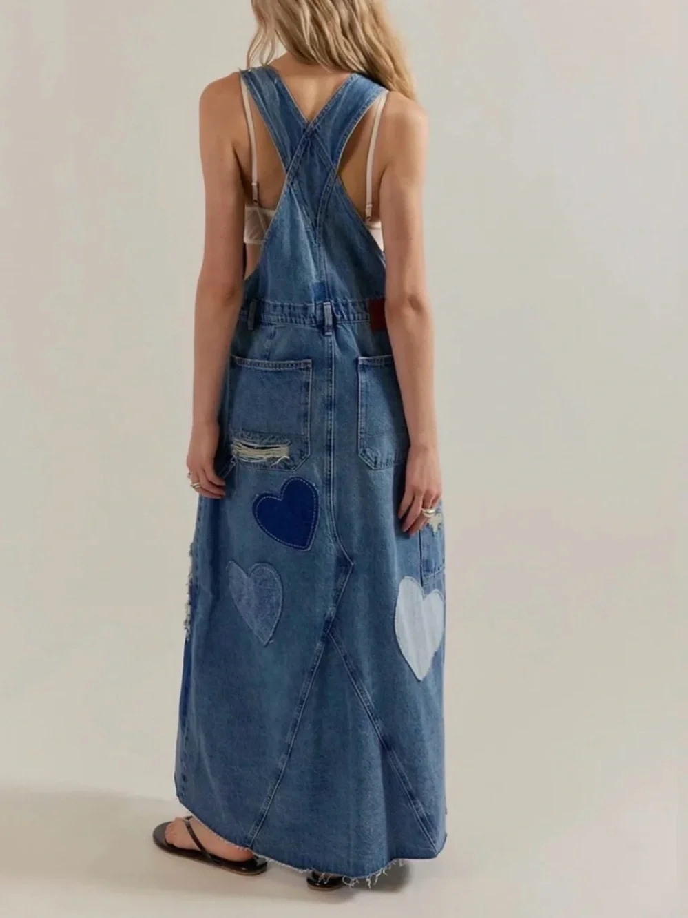 Free People We The Free Key To My Heart Patched Skirtalls
